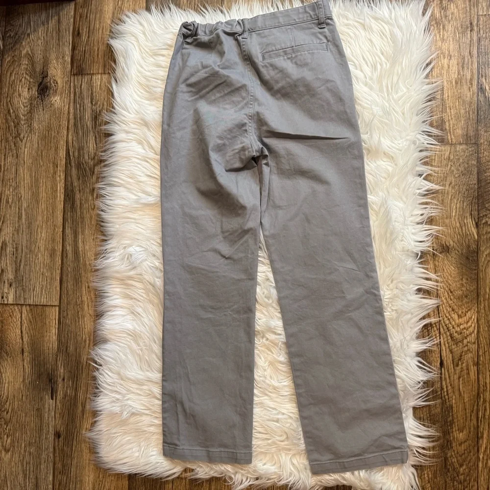 Old Navy Boys Gray Chino Pants Size 12‎ Straight Stretch School Uniform